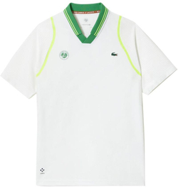 Мужское теннисное поло Lacoste Sport Roland Garros Edition Logo Polo Shirt - white
