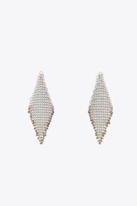 ZARA КОМБИНИРОВАННЫЕ СЕРЬГИ ИЗ МЕТАЛЛИЧЕСКОЙ СЕТКИ, СЕРЕБРИСТЫЙ