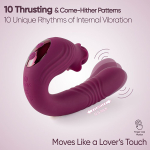 Фиолетовый вибратор для стимуляции точки G Selove Campanula Thrusting & Stroking G-Spot Vibrator Purple