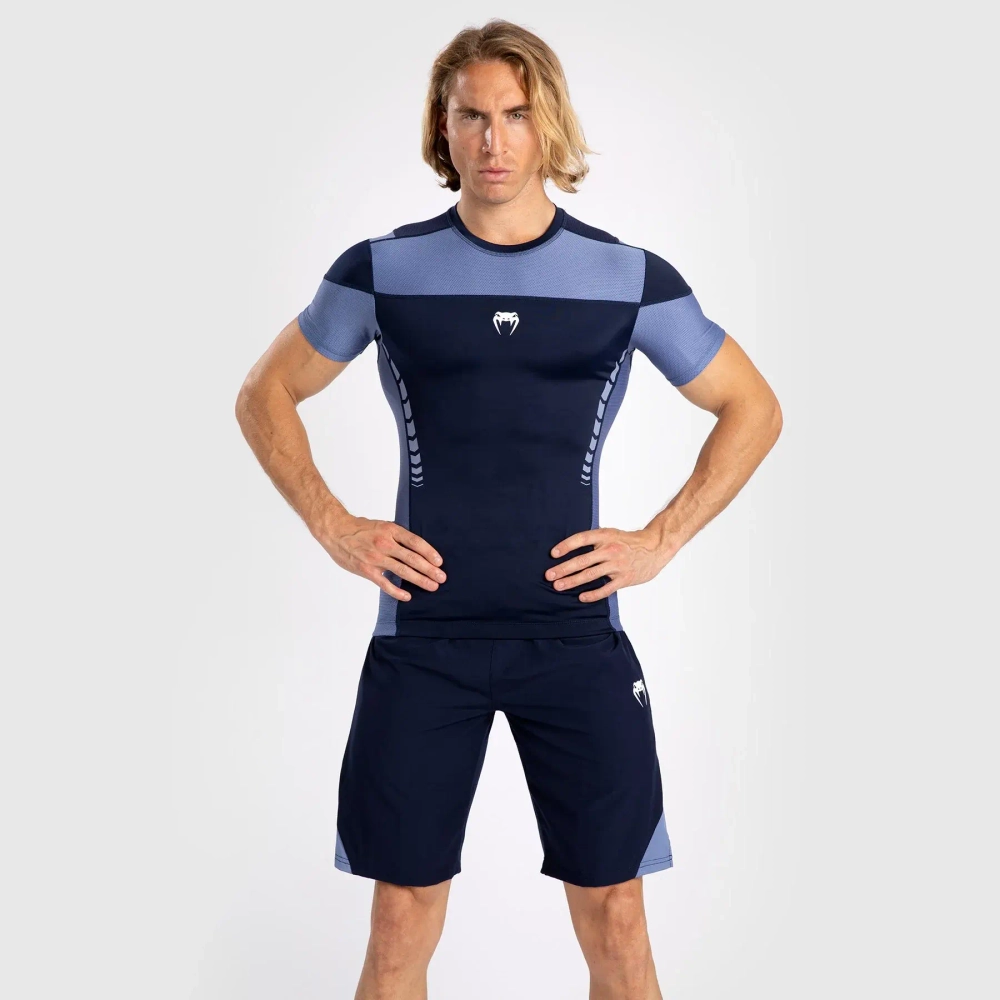 рашгард Venum Tempest SS Navy Blue/Blue