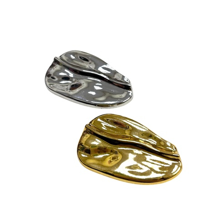 Брошь металлическая фигурная большая