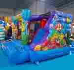 Коммерческий надувной батут "Морская сказка" 4*3,5*2,5 м