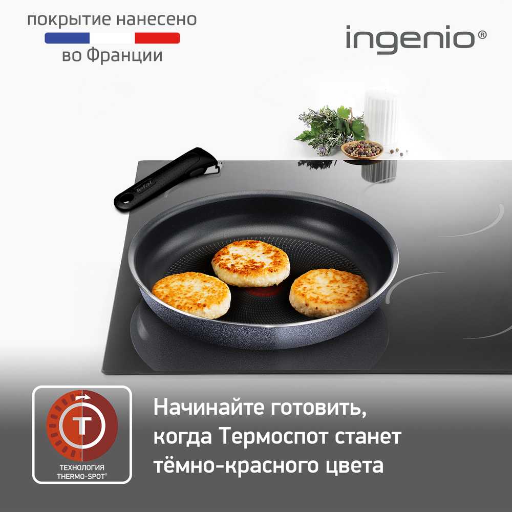 Набор посуды Tefal Ingenio Twinkle Grey 5 предмета 22/26 см 4180880