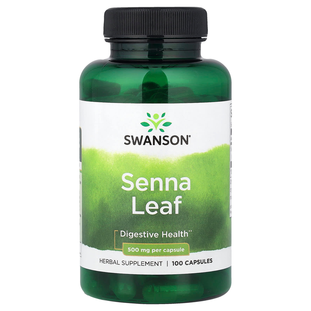 Swanson Vitamins, Лист сенны, 500 мг, 100 капсул