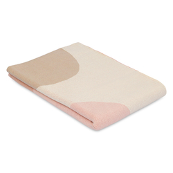 Плед из хлопка с авторским принтом бежевого цвета из коллекции Freak Fruit, 130х180 см