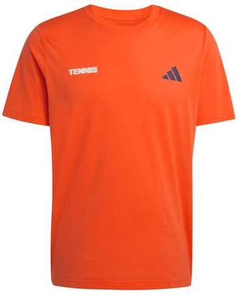 Мужская теннисная футболка Adidas Hot Egg Graphic - pure orange