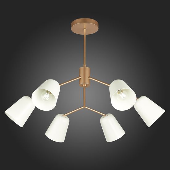 SLE155902-06 Светильник потолочный Золотистый/Белый E14 6*40W MARIO