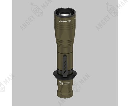 Тактический фонарь Dobermann Pro Magnet USB Olive / Теплый / 1400 лм / 6°:40° / 1x18650 (в комплекте), Armytek