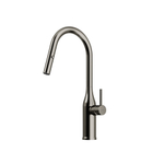 Смеситель для кухни Sancos Grand с вытяжным изливом, цвет вороненая сталь, арт. SC4002GG