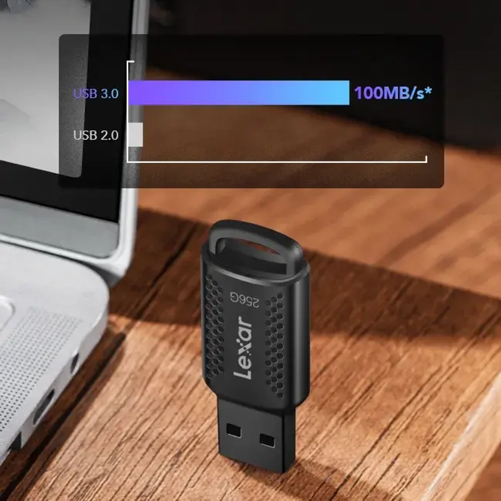 Флеш-накопитель Lexar JumpDrive V400 64GB, USB 3.0, R 100 МБ/с