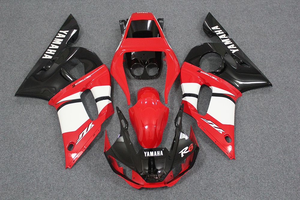 Комплект пластика для мотоцикла Yamaha YZF-R6 98-02 Красно-Черный