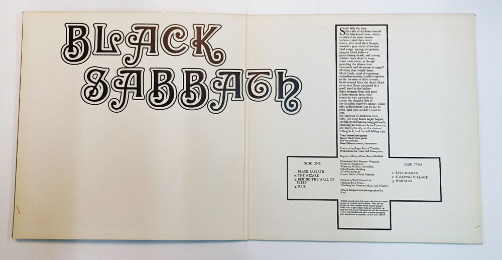 Винтажная виниловая пластинка Black Sabbath Black Sabbath (France 1976)