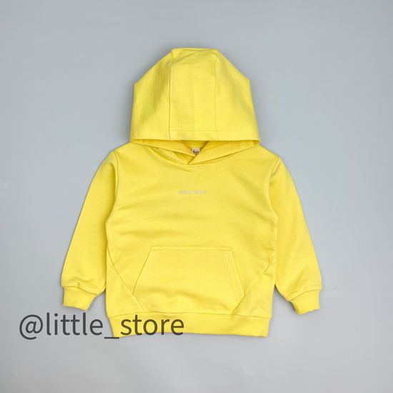 Толстовка из футера "One love" Желтая