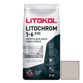 Затирка цементная Litokol Litochrom 1-6 Evo LE.115 светло-серая 2 кг