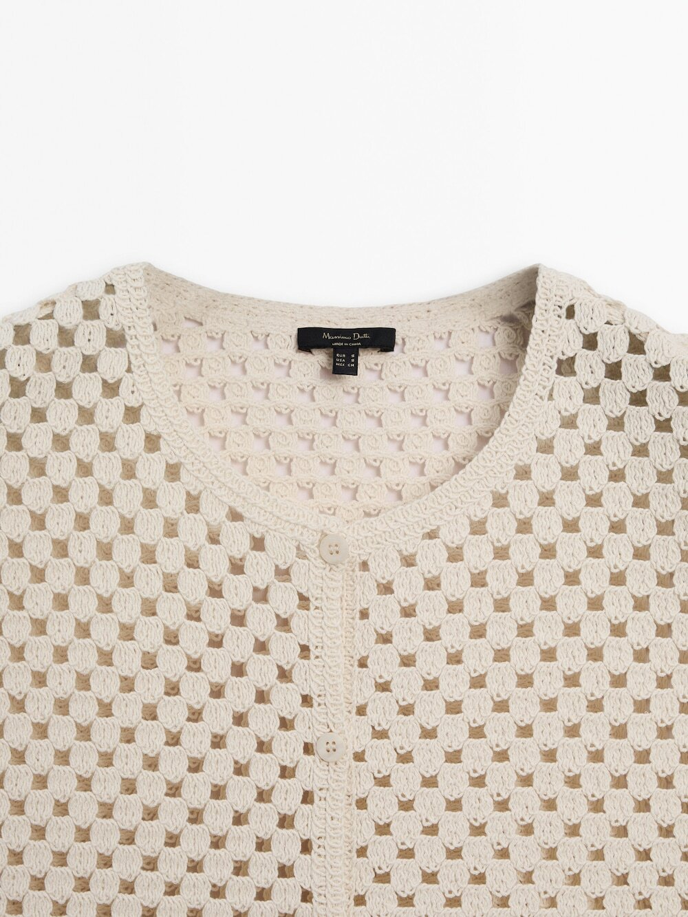 Massimo Dutti Топ-накидка, кремовый