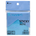 Клейкие листики KUVERT "Sticky" 76 х 76 мм, неон-синий, 100 листов