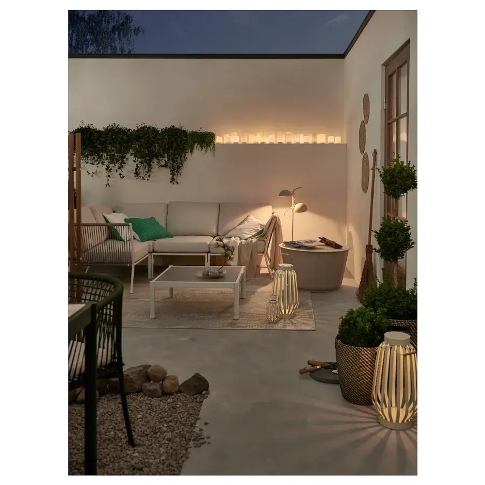 Журнальный столик, садовый - IKEA SEGERÖN/SEGERON, белый/бежевый, 73x73х30см, СЕГЕРОН ИКЕА