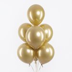 Шар (12''/30 см) Белое золото, хром, 50 шт.