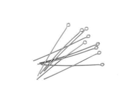 Пин с петелькой, цвет серебро (опт)