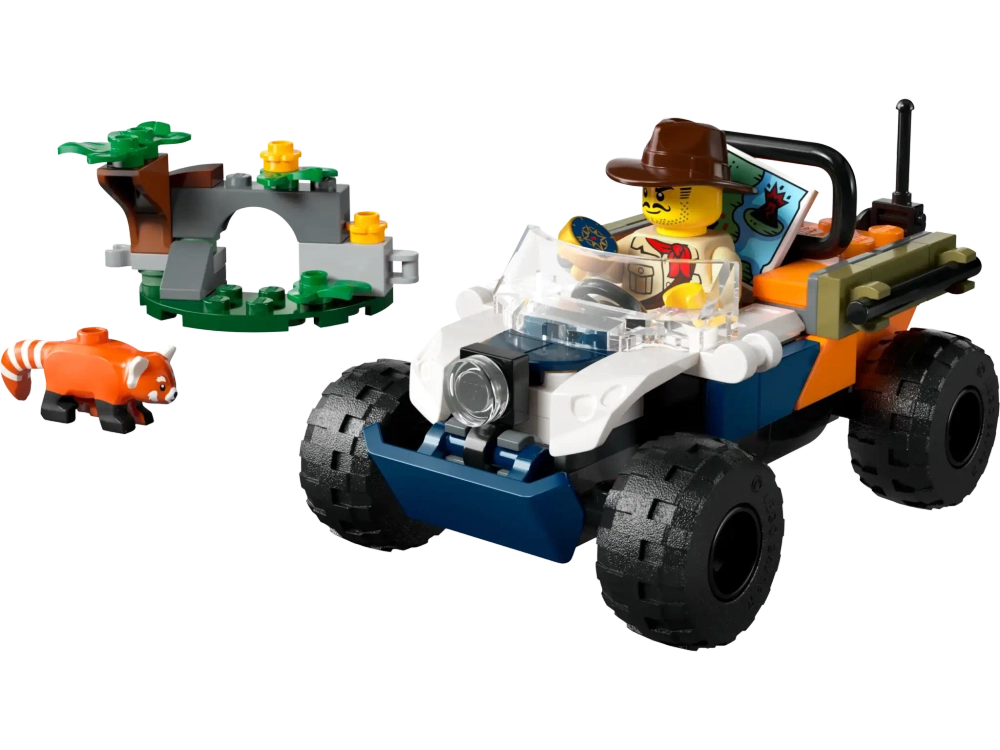 Конструктор LEGO City 60424 Миссия Красной панды на квадроцикле "Исследователь джунглей"