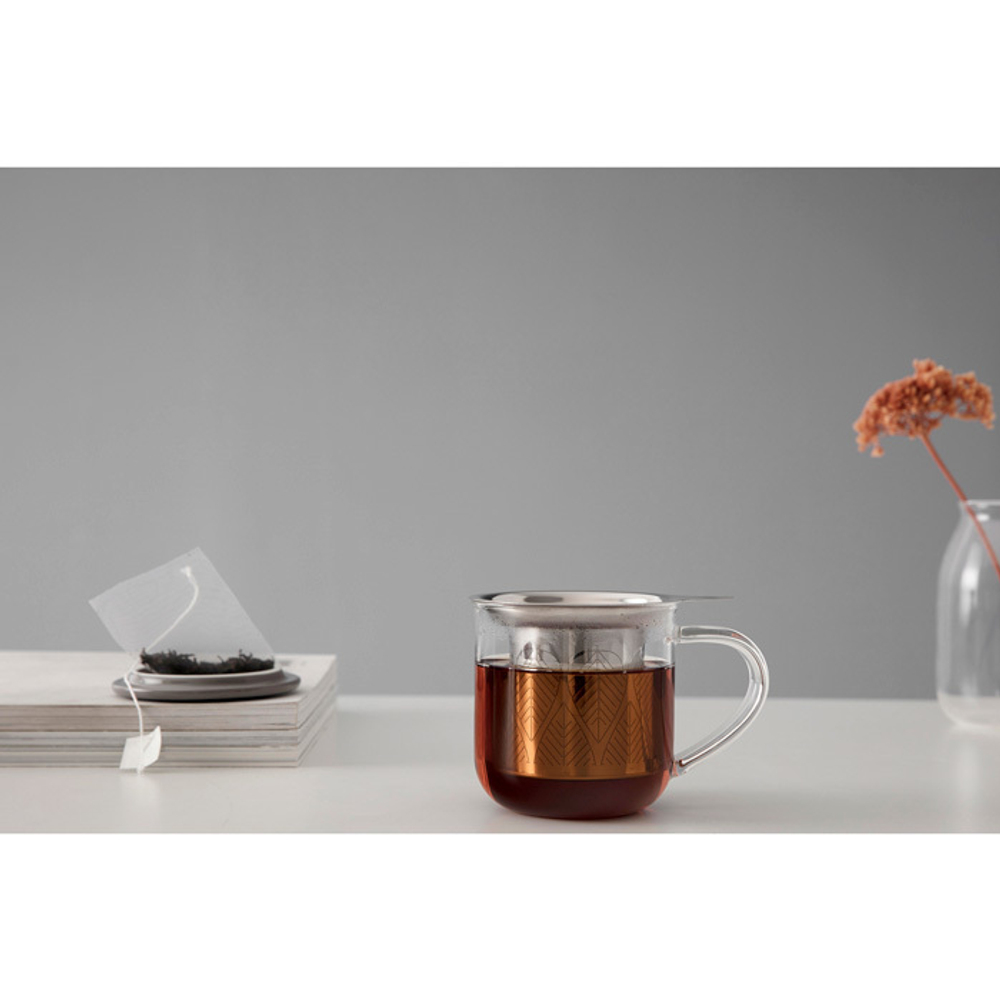 Кружка 0.45л Viva Scandinavia Minima Eva с серой крышкой и ситечком