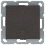 Выключатель одноклавишный для штор 10A 250V~ с накладкой, цвет Мокко