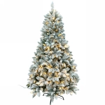 Ёлка «Снежные огни» 210 см, ПВХ с белым напылением 310 ламп LED (1222 ветки)