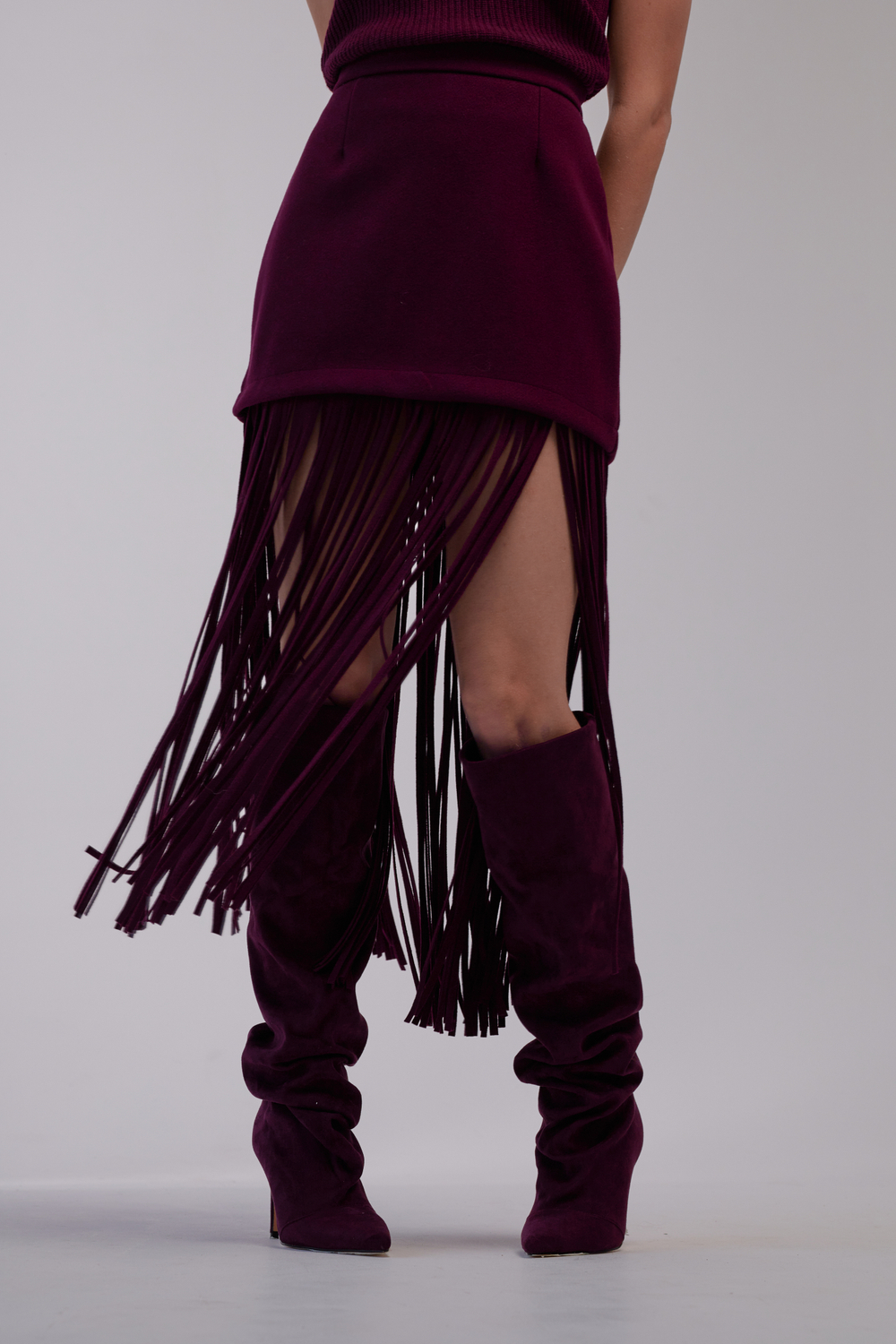 Юбка с бахромой