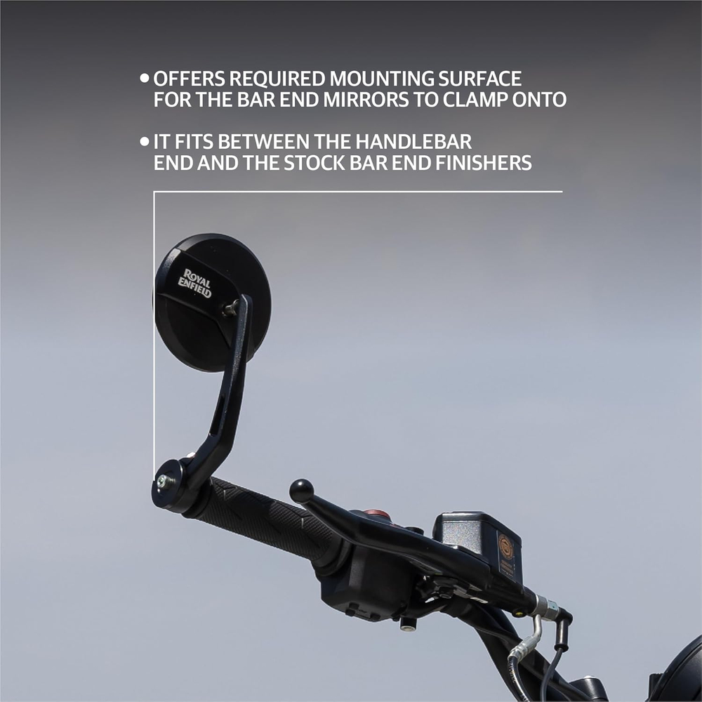 Комплект креплений для торцевых зеркал Royal Enfield Black Bar End Mirror Mounts KXA00485