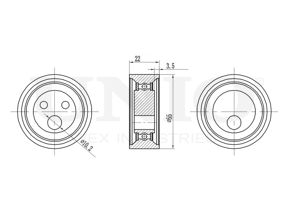 Ролик натяжной ремня ГРМ UNIO TNS-10063