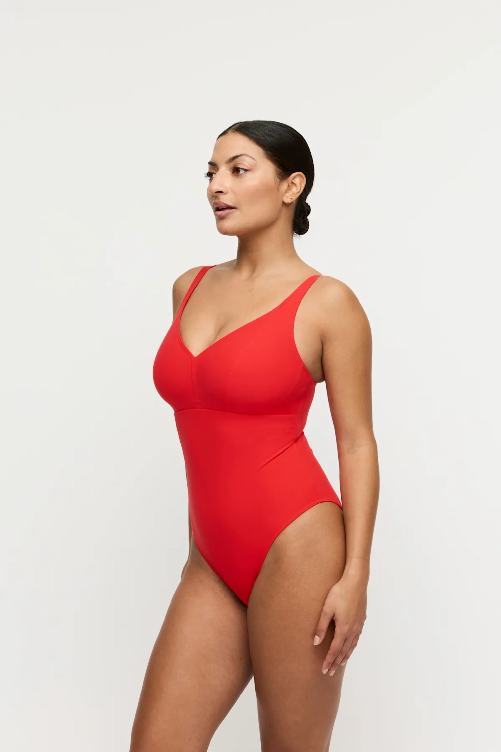 PRIMADONNA Swim Aswan Купальник с глубоким вырезом без косточек, красный