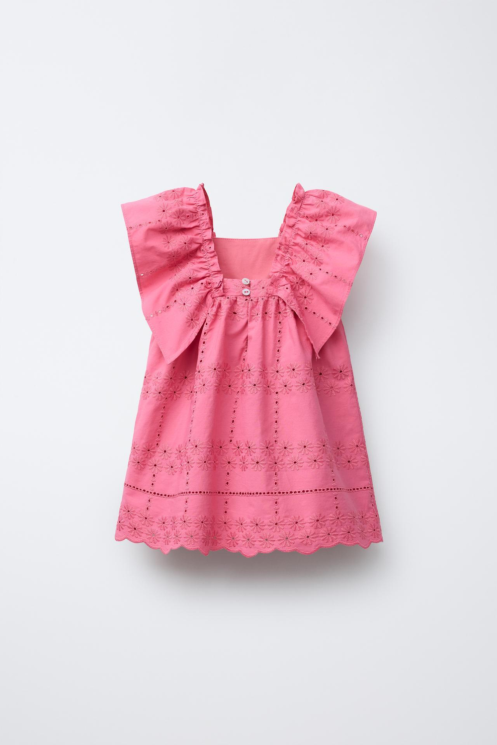 ZARA ПЛАТЬЕ С ВЫШИТЫМИ ЦВЕТАМИ, КЛУБНИЧНЫЙ