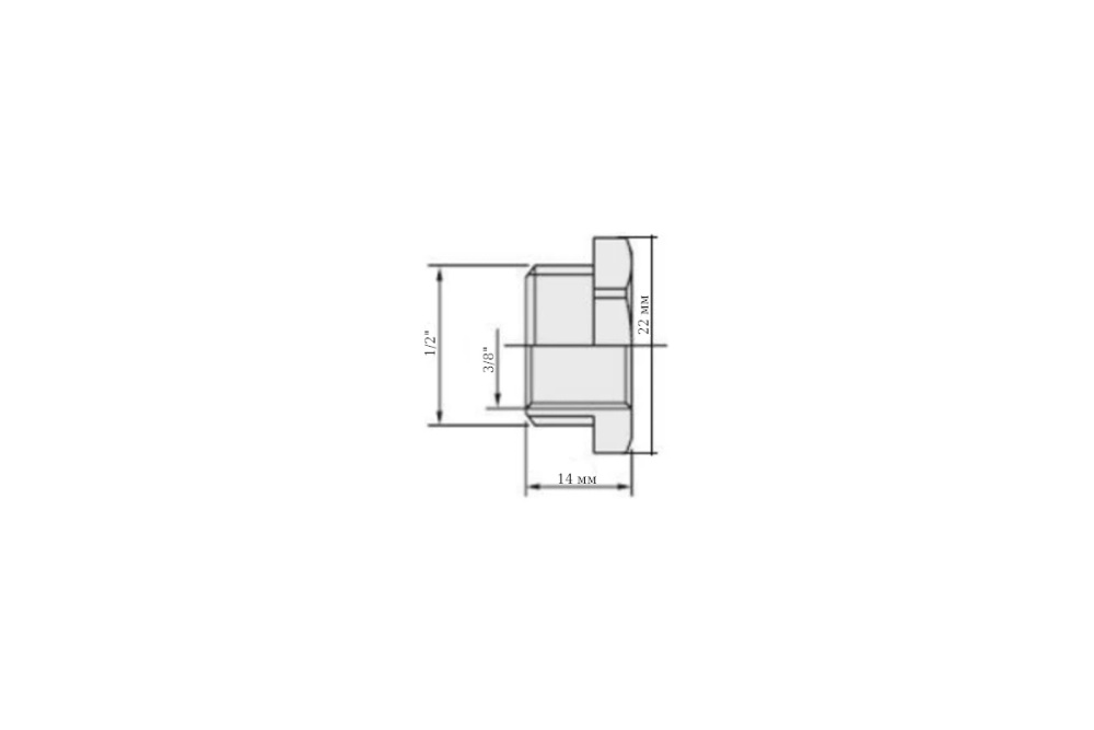 Футорка 1/2"х 3/8" вн-нар Valtec VTr.581.N.0403
