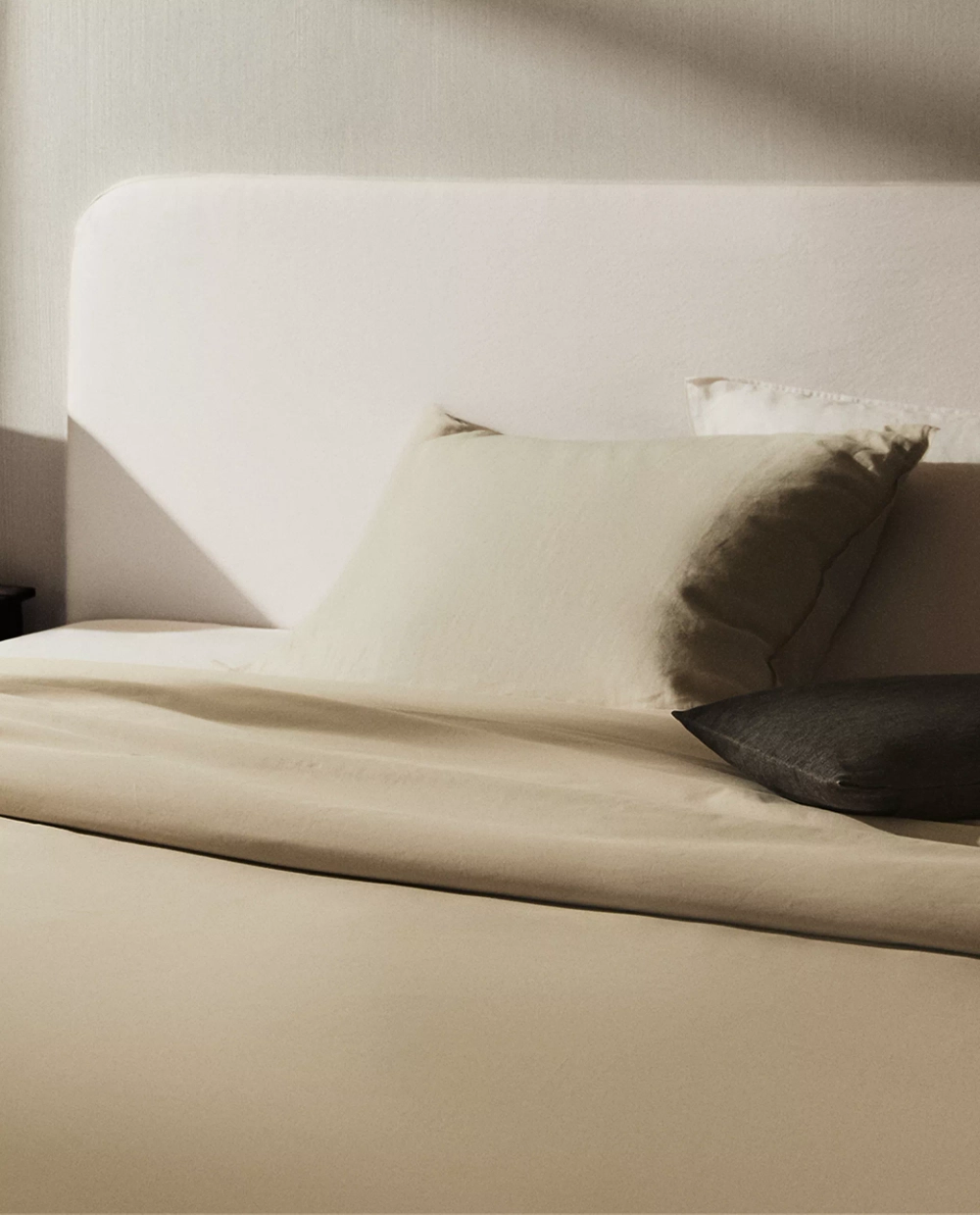 ZARA HOME (300 НИТЕЙ) ПОДОДЕЯЛЬНИК ИЗ ХЛОПКА ПЕРКАЛЬ, БЕЖЕВЫЙ