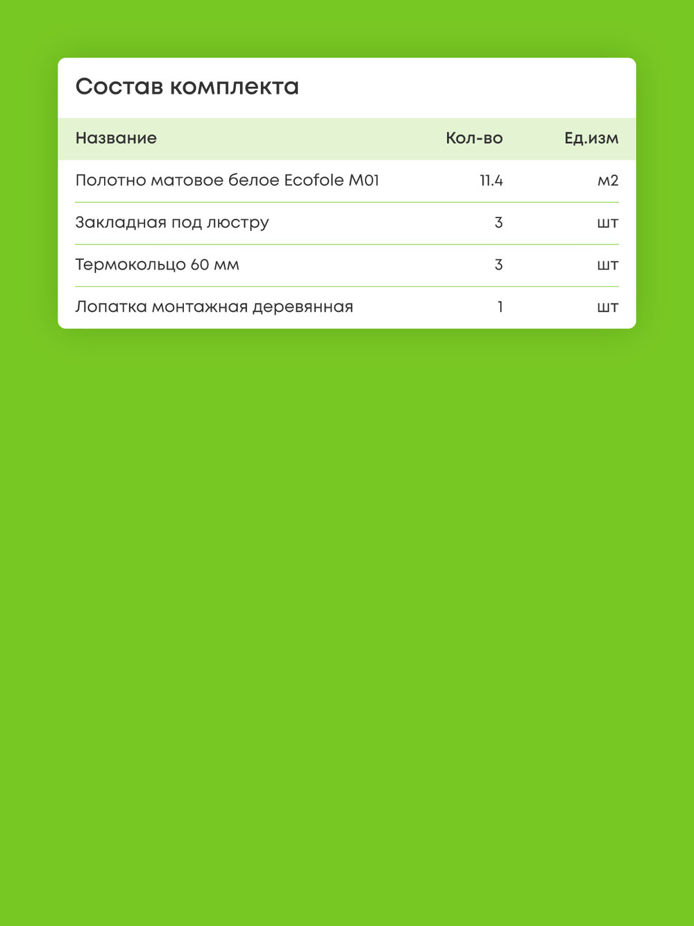 Матовый натяжной потолок 11.4 м2