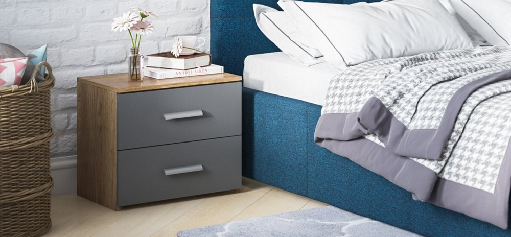 Тумба Люкс  крафт табачный, серый графит (последний экземпляр)