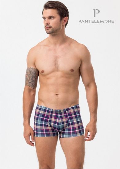 Трусы мужские боксеры Pantelemone PMH-1484, клетка разноцветная