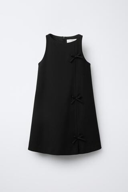 ZARA САРАФАН С БАНТИКАМИ, ЧЕРНЫЙ