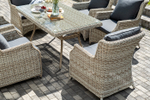 "Неаполь" обеденная группа плетеная из искусственного ротанга, цвет бежевый