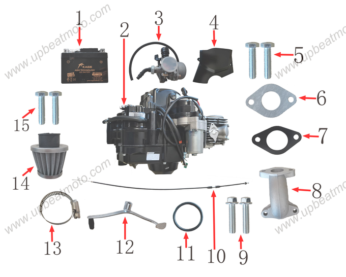 Запчасти к квадроциклу Motax Grizlik Super Lux | Premium. Рис. 1