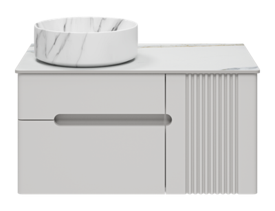 Тумба под раковину Brevita Pallisandro 80 подвесная (серая)