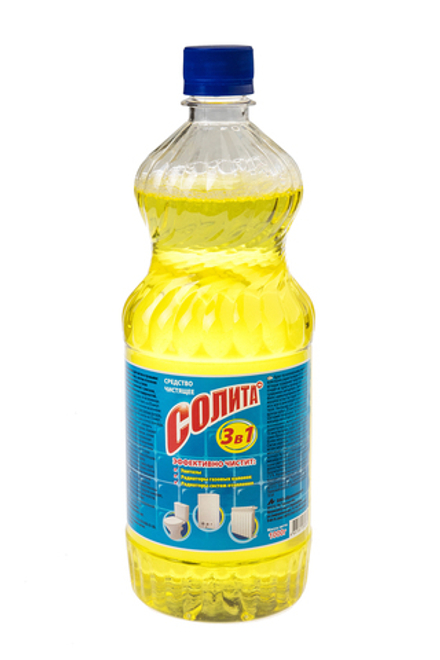 Чистящее средство Солита для чистки и промывки: радиаторов, газовых колонок, систем отопления очищение 1000мл жидкость бутылка против накипи 81808