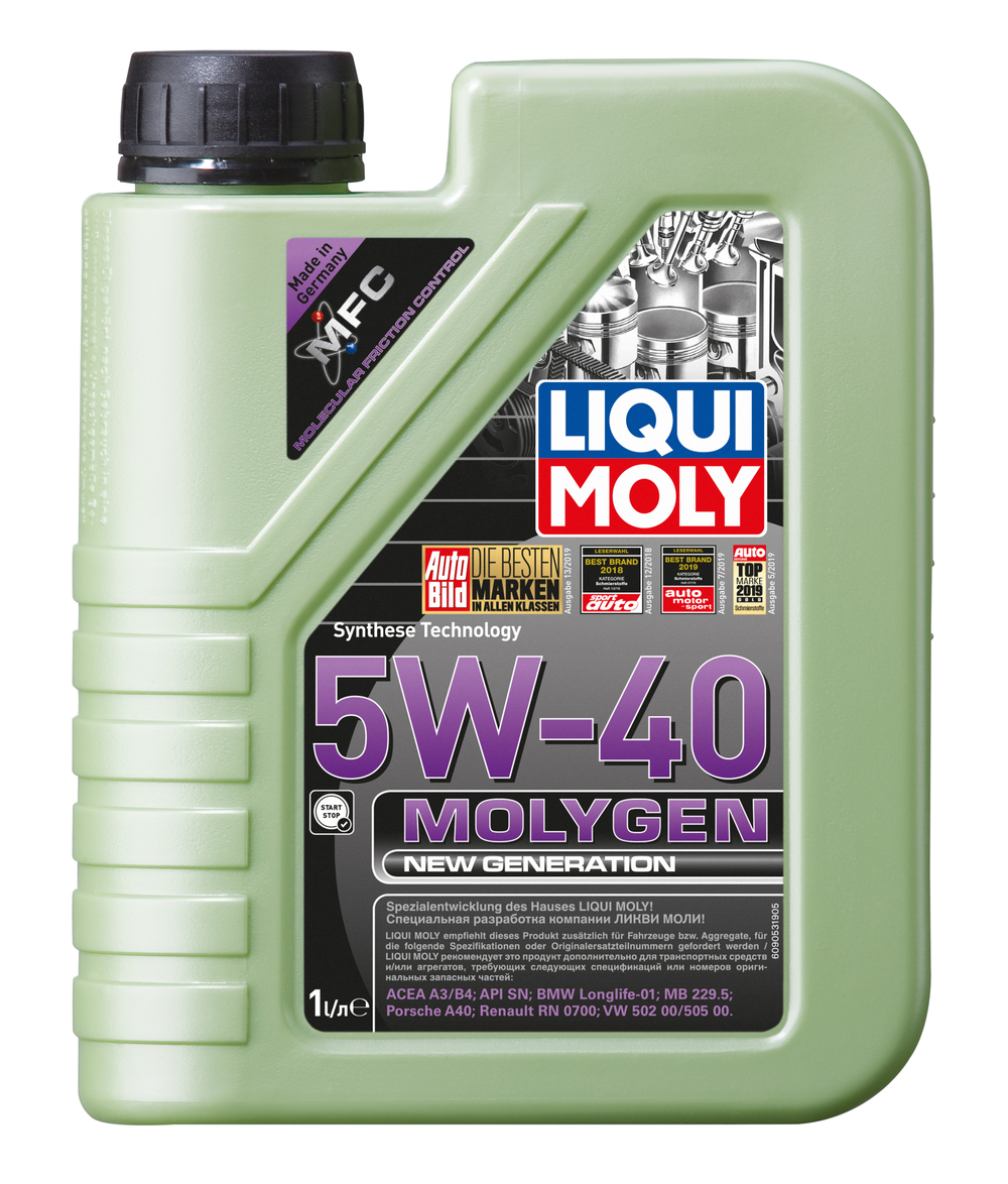 Масло моторное синтетическое LIQUI MOLY 5W40 Molygen New Generation 1л