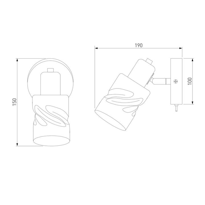 Спот Eurosvet Ansa 20120/1 чёрный жемчуг