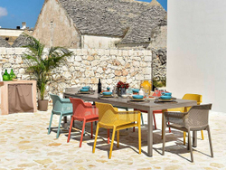 Стол пластиковый раздвижной Rio 140/210, Тортора