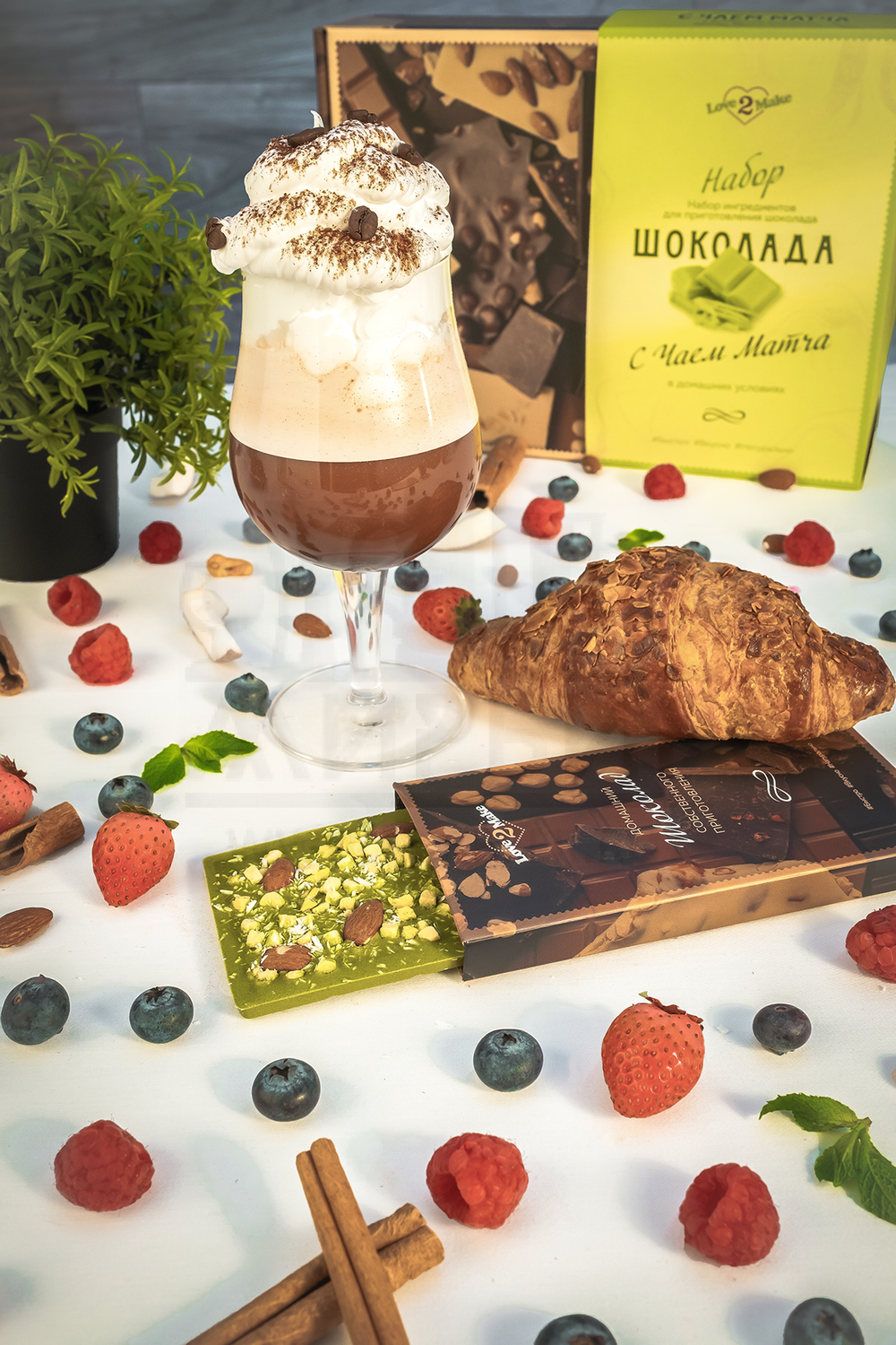 Набор Love2Make для приготовления шоколада «С чаем матча»