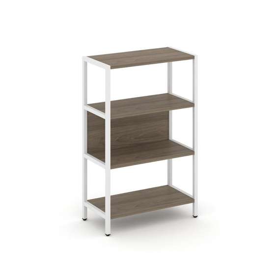 Shelf System Односекционный стеллаж трехярусный SN.STM-311 Вяз Благородный/Металл Белый 810*400*1246