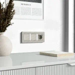 Умный сенсорный выключатель двухклавишный (дымчатый) W4523641