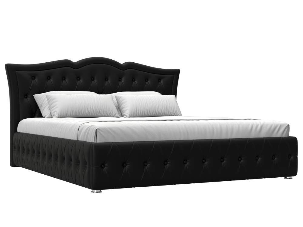 Кровать интерьерная Герда 180, Черный, Экокожа, 108357