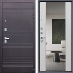 Входная металлическая дверь с большим зеркалом с защитой от шума и запахов - 1051